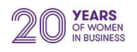 20 years of women in business graphic